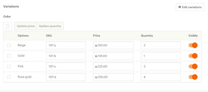 ניהול וריאציות באטסי