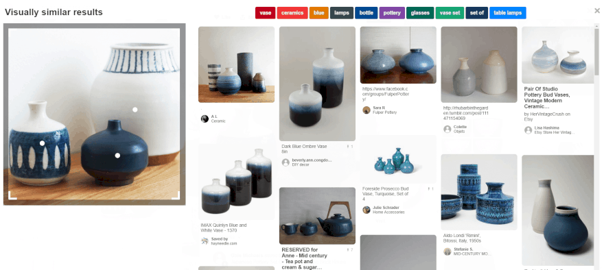 חיפוש תגיות בעזרת פינטרסט