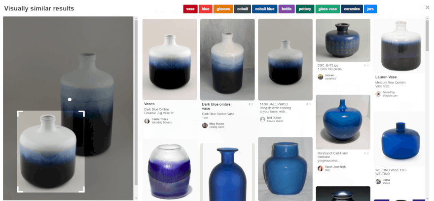 חיפוש תגיות בעזרת פינטרסט