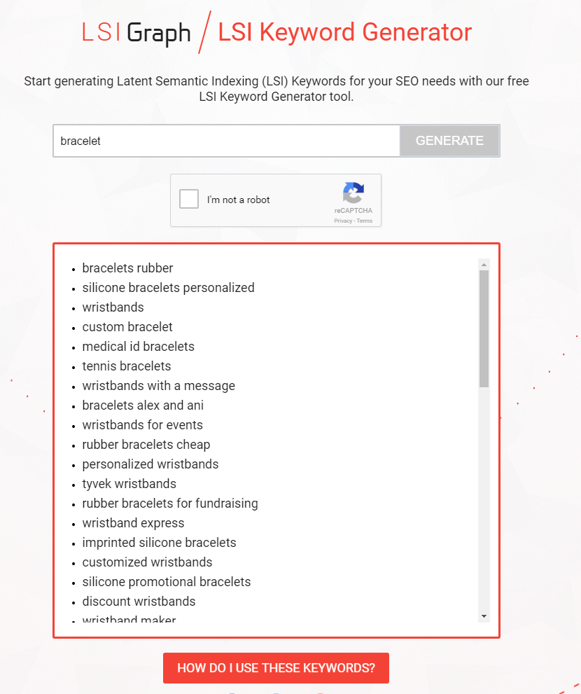 מילות מפתח - LSI