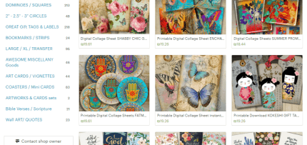 Printable Goods Digital Collage Sheets Art files by ArtCult
