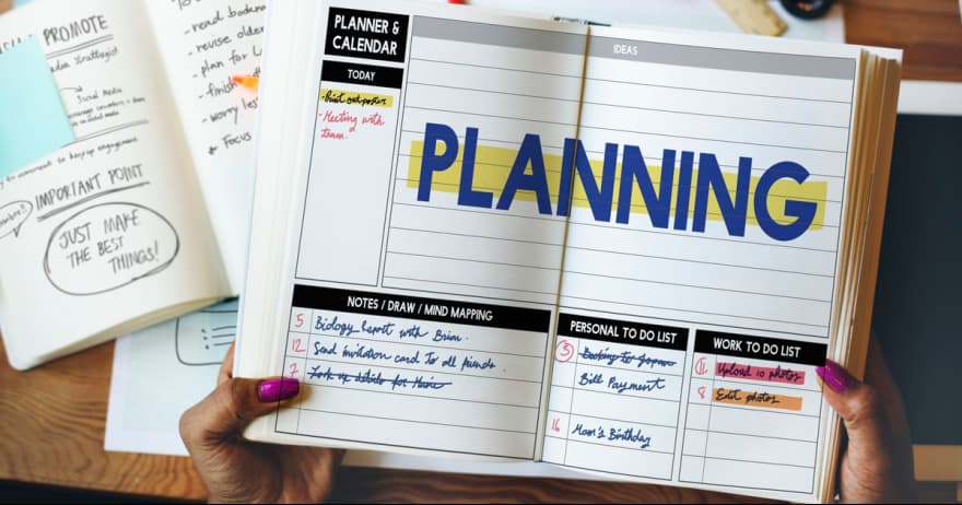 יומן תכנון ועליו המילה PLANNING (CC0)