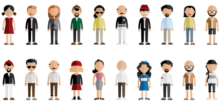 קבוצה של אנשים מאויירים (CC0)