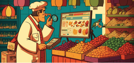 איור של איש עורך מחקר שוק (צילום: midjourney ai) איור של איש עורך מחקר שוק (צילום: midjourney ai)