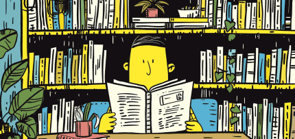 איור של איש קורא ספר (צילום: midjourney ai) איור של איש קורא ספר (צילום: midjourney ai)