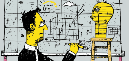 איור של איש עובד על פסל (צילום: midjourney ai) איור של איש עובד על פסל (צילום: midjourney ai)