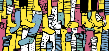 איור של הרבה גרביים (צילום: midjourney ai)