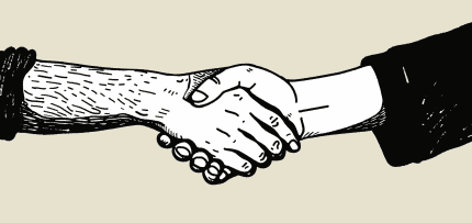 איור של לחיצת יד (צילום: midjourney ai) איור של לחיצת יד (צילום: midjourney ai)