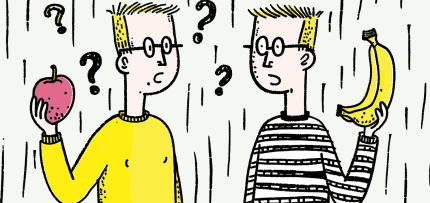 איור של אנשים מתלבטים (צילום: midjourney ai)