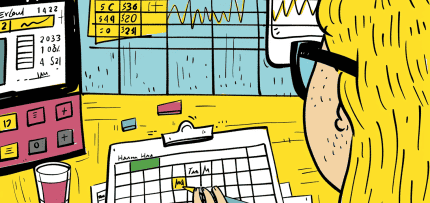 איור של אשה עובדת על גיליון חישוב (צילום: midjourney ai) איור של אשה עובדת על גיליון חישוב (צילום: midjourney ai)