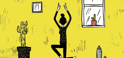 איור של אשה שמחה (צילום: midjourney ai)